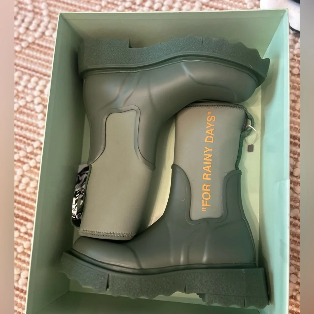 Authentic brand new Off-white for rainy days boots, with tags.